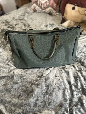 PRIVATA Tonal Leopard Weekender Duffel Travel Bag w/ COA Y2K